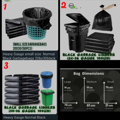 50Pcs/Set Black Large Size Garbage Bags image 2