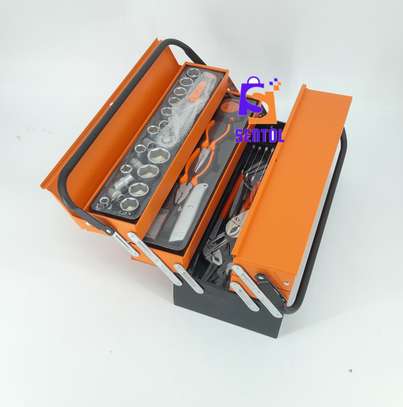 Complete Tool Set With Cantilever Metal Toolbox Tool Box image 1