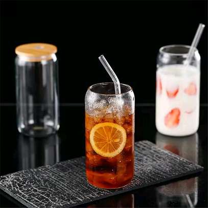 *Round Transparent Borosilicate Drinking Glass Cup/Tumbler image 2