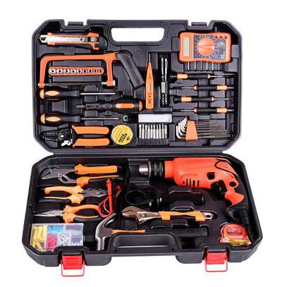 impact cordless drill Set electric screwdriver Power Tools image 1