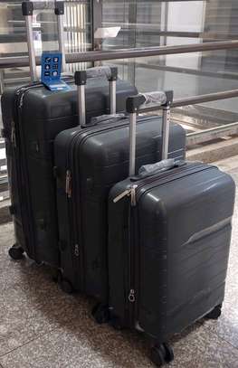 *3 in 1 Unbreakable PP Suitcases  double zip image 3