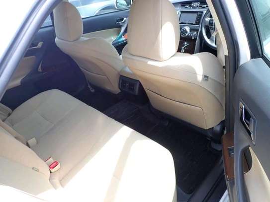Toyota mark x white color with leather interiors image 2