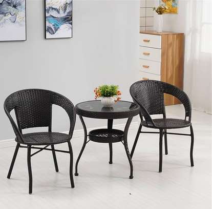 Office Set: Outdoor Brown Rattan Set image 3