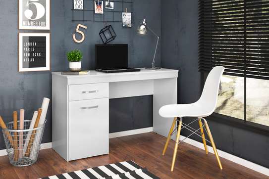 Office Desk; White Computer Home Study Desk image 5