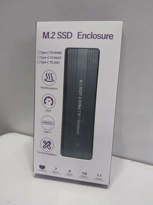 M.2 NVME NGFF SSD Enclosure Solid State Drive External Enclo image 1