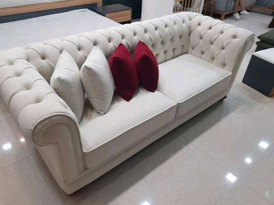 Latest off-white three seater chesterfield sofa image 1