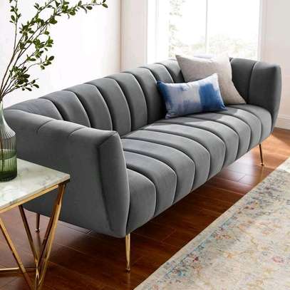 Modern 3 seater tufted sofa image 1