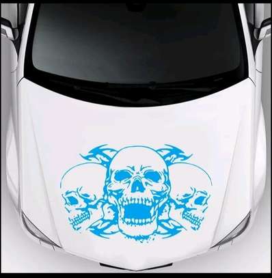 3 skull Car Hood sticker image 4