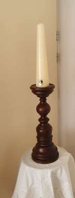 Antique Wooden Candle Holder image 4