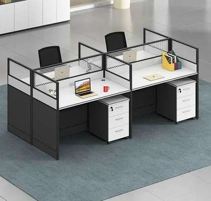 Premium 4-Person Modular Office Cluster image 4