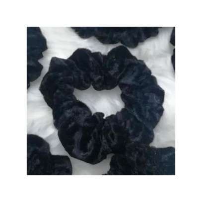 Fashion 2pcs Hair Scrunchie Ladies Hair Black Bands image 2