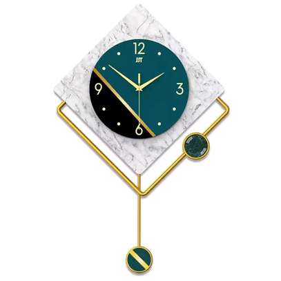 Nordic Minimalist Luxury Metal Wall Clock image 2