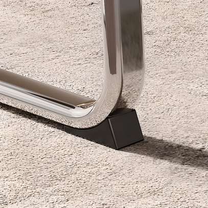 Office Chair: Non Adjustable Office Chair In Pure Black image 5