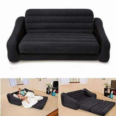 Inflatable pullout sofabed greyish black image 1