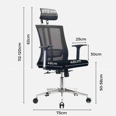 Office Chair: Orthopedic High Back Executive Luxury Chair image 3