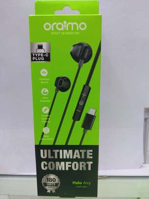 Oraimo TYPE-C OEP-650 Halo Airy Wired Earphone - Black image 2