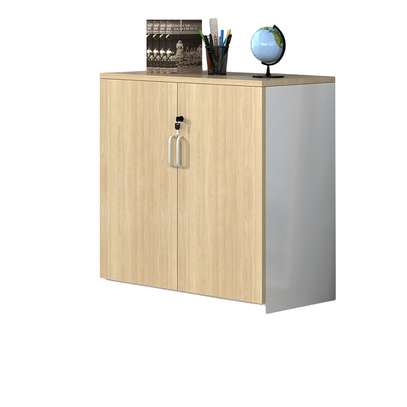 Office Cabinet: Wooden Two-Door MDF Designed Office Cupboard image 3