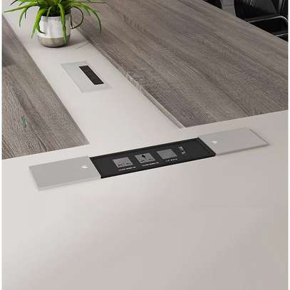 Boardroom Table; 4 Meters Long Gray Boardroom Table image 2