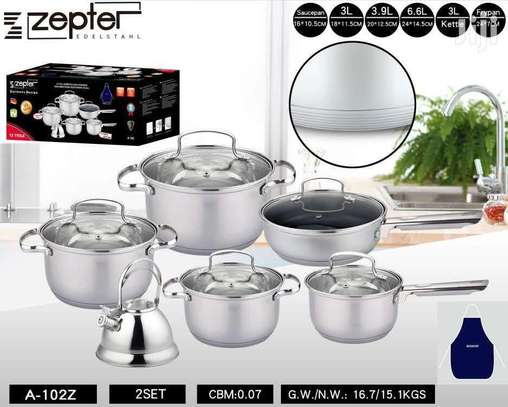 12pcs Zepter Stainless Steel Cookware image 1