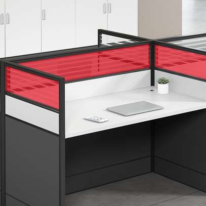 Open View 2-Way Modular White Office Workstation image 3