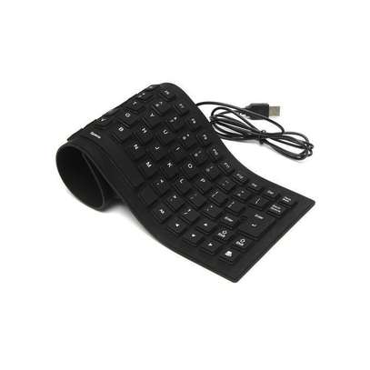 Flexible Computer / Laptop Usb Keyboard - Black image 1