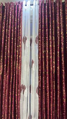 3 pc Velvet Curtains(Thunder Effect) image 3