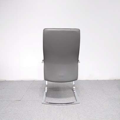 PU Leather Conference Chair – Sleek Metal Frame Design image 2