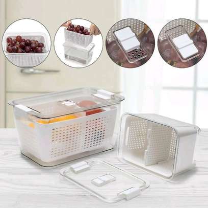 Fridge/storage organizer with drainer image 3