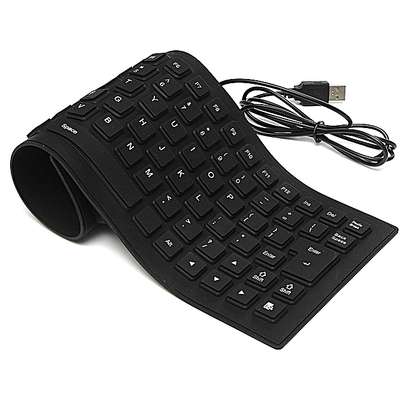 Generic Flexible Computer / Laptop USB Keyboard - Black image 1