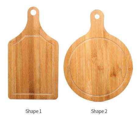 Bamboo chopping board with handle image 1