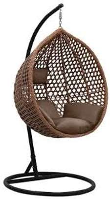 Outdoor Rattan Hanging Hammock-Swing Chair (Cushioned) image 4