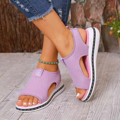 Cute breathable love mesh sandals image 1