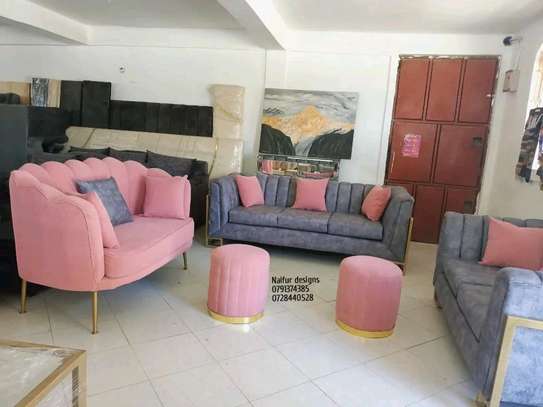 Modern Seven seater grey and pink couch/Sofa kenya image 11