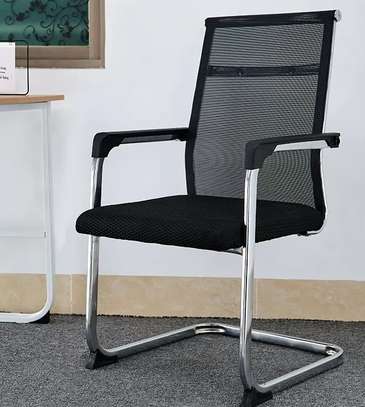 Office Chair: Non-Swivel Mid-Back Visitor Seat image 2