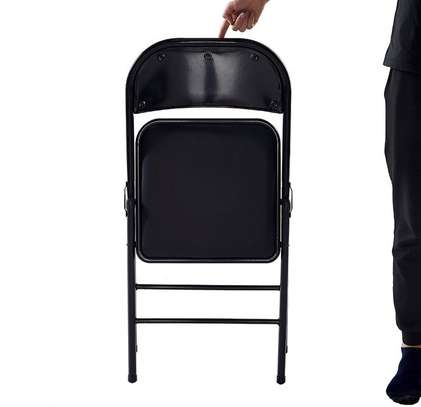 Foldable Lightweight Leather Metal Frame Office Chair image 10
