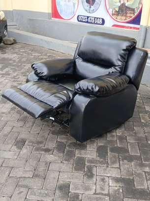 Leather Recliner Single Sofa Coach image 1