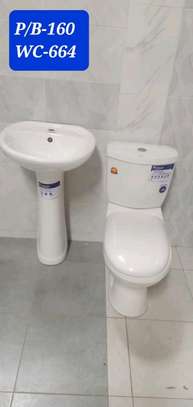 White close couple toilet image 1