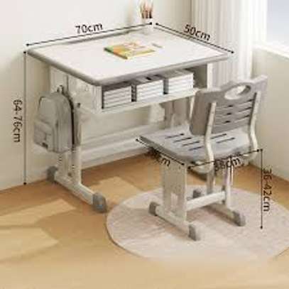 Adjustable Height Kids Homework Desk and Chair image 3