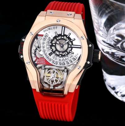 Automatic Rubber Strap Hublot Watch image 3