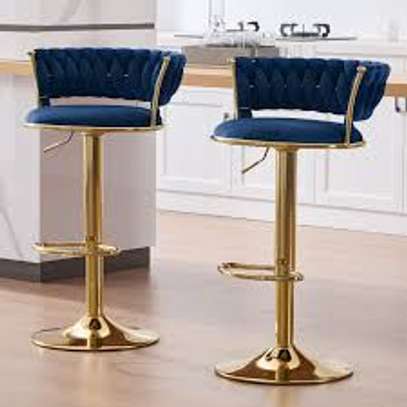 Gold Metal Swivel Barstool and Adjustable Height image 4