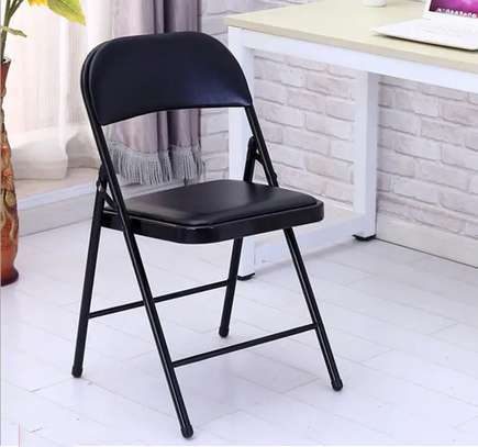 Lightweight Stackable Foldable Leather Office Chair image 1