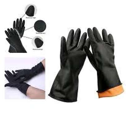Heavy duty chemical resistant Industrial rubber gloves image 3