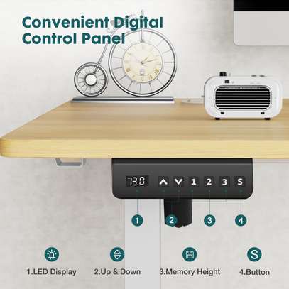 Office tables: 120cm electric adjustable tables image 2