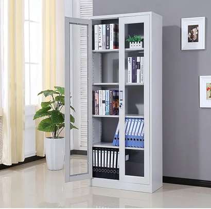 2-door full glass office cabinet image 3