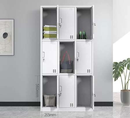 Metal Locker Cabinet with 9 Doors – Steel Wardrobe image 1