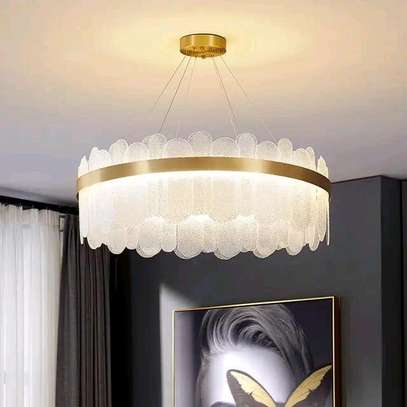 *Modern contemporary brass and glass light image 1