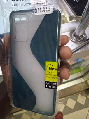Samsung A12 Fashion Covers in shop- Stripped Black and Mint Green image 2