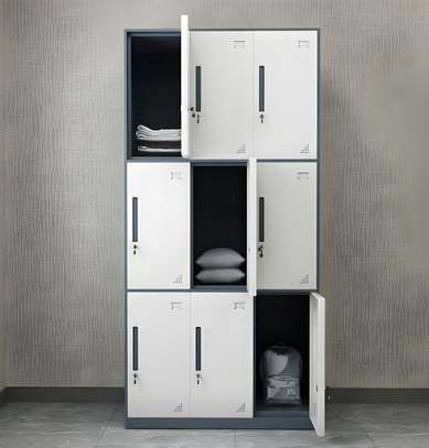 Office Cabinet: Nine Door Metallic Storage Locker image 5