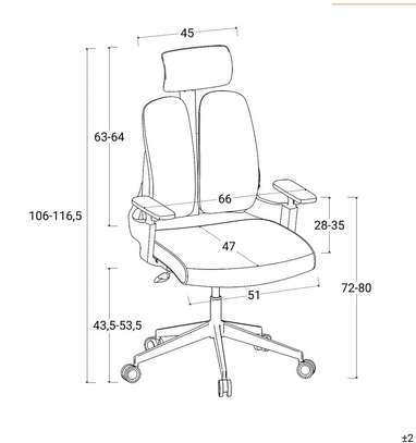 Office Chair :  Fabric Orthopedic Office Chair image 5