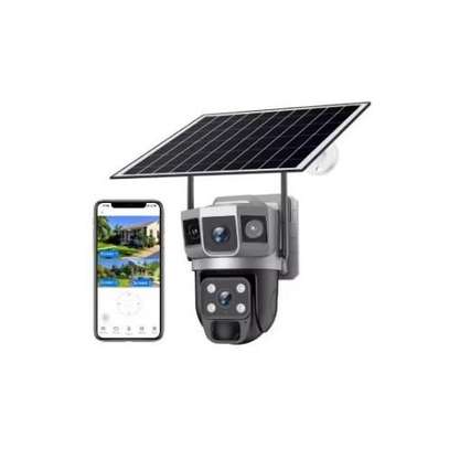 4g Solar Powered PTZ Camera V380 Pro Dual Lens Solar Camera. image 2
